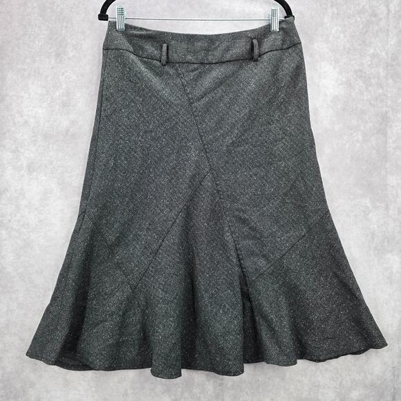 Sandro Brown Flare Executive Pencil Office Knee Length Skirt 10 - Picture 1 of 6